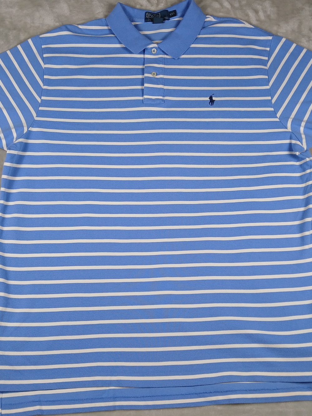 Polo Ralph Lauren Polo Shirt XXL Men's Blue & White Striped 2XL